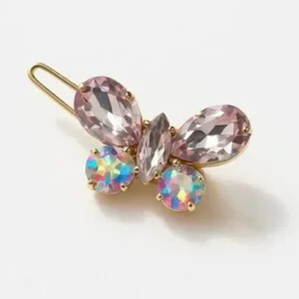??????? Cute Pink and Gold Butterfly Hair Clip ?? ??